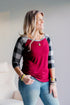 Cardinal Checks Raglan - LISA MARIE BOUTIQUE - S -