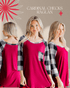 Cardinal Checks Raglan - LISA MARIE BOUTIQUE - S -