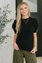 Casually Classy Puff Sleeve Blouse in Black - LISA MARIE BOUTIQUE - Womens - Small -