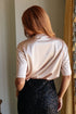 Champagne Problems Satin Top - LISA MARIE BOUTIQUE - Tops - Small -