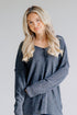 Charcoal Mirage Long Sleeve - LISA MARIE BOUTIQUE - S -