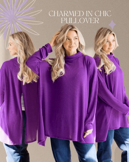 Charmed in Chic Pullover - LISA MARIE BOUTIQUE - S -