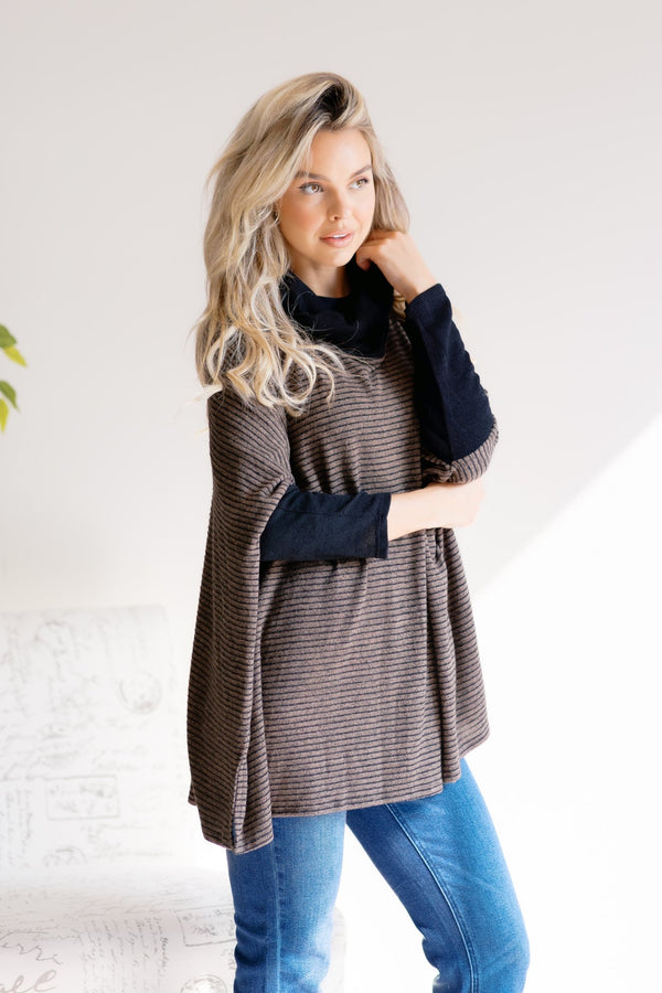 Chestnut Roast Duo Top - LISA MARIE BOUTIQUE - S -