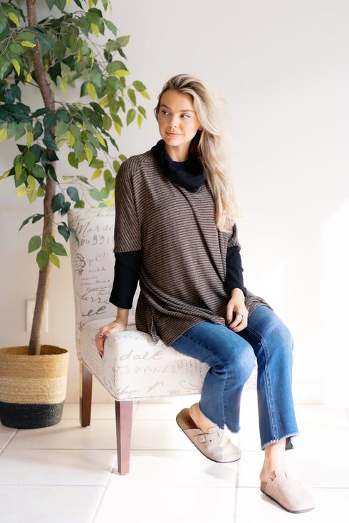 Chestnut Roast Duo Top - LISA MARIE BOUTIQUE - S -