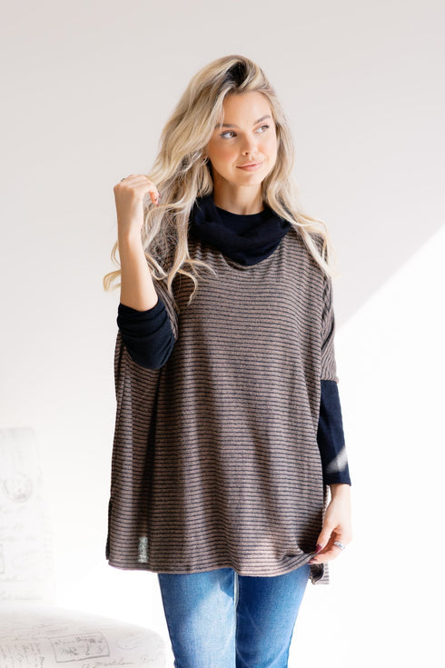 Chestnut Roast Duo Top - LISA MARIE BOUTIQUE - S -