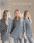 Chic Eve Check Top - LISA MARIE BOUTIQUE - S -