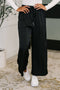 City Ease Wide Leg Bottoms in Black - LISA MARIE BOUTIQUE - Womens - Small -