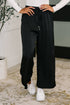City Ease Wide Leg Bottoms in Black - LISA MARIE BOUTIQUE - Womens - Small -