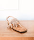 Claremont Fringe Sandal in Beige