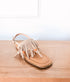 Claremont Fringe Sandal in Beige