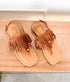 Claremont Fringe Sandal in Tan