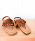 Claremont Fringe Sandal in Tan
