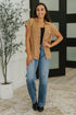 Cloud Nine to Five Button Down Blouse in Deep Camel - LISA MARIE BOUTIQUE - Womens - Small -