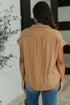 Cloud Nine to Five Button Down Blouse in Deep Camel - LISA MARIE BOUTIQUE - Womens - Small -