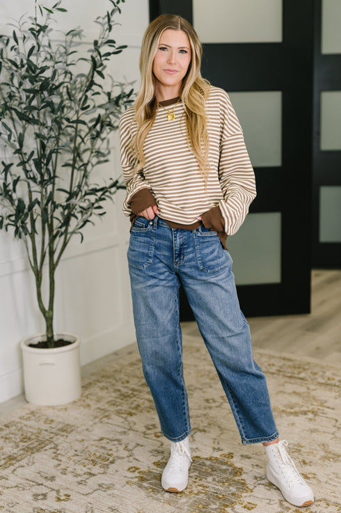 Cocoa Lane Stripe Top - LISA MARIE BOUTIQUE - Womens - Small -