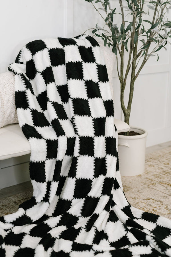 Cookies & Cream Checks Blanket - LISA MARIE BOUTIQUE - Womens - OS -