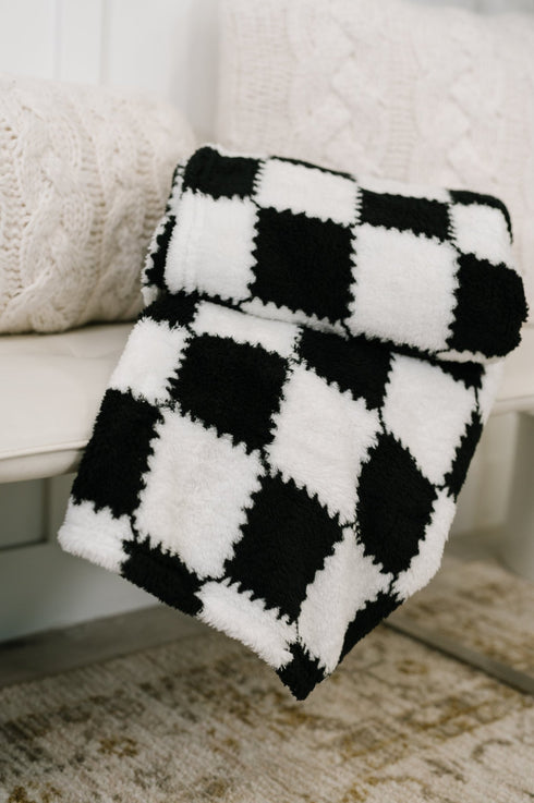 Cookies & Cream Checks Blanket - LISA MARIE BOUTIQUE - Womens - OS -