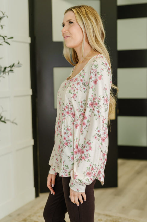 Cool to Be Kind Floral Blouse - LISA MARIE BOUTIQUE - Womens - Small -