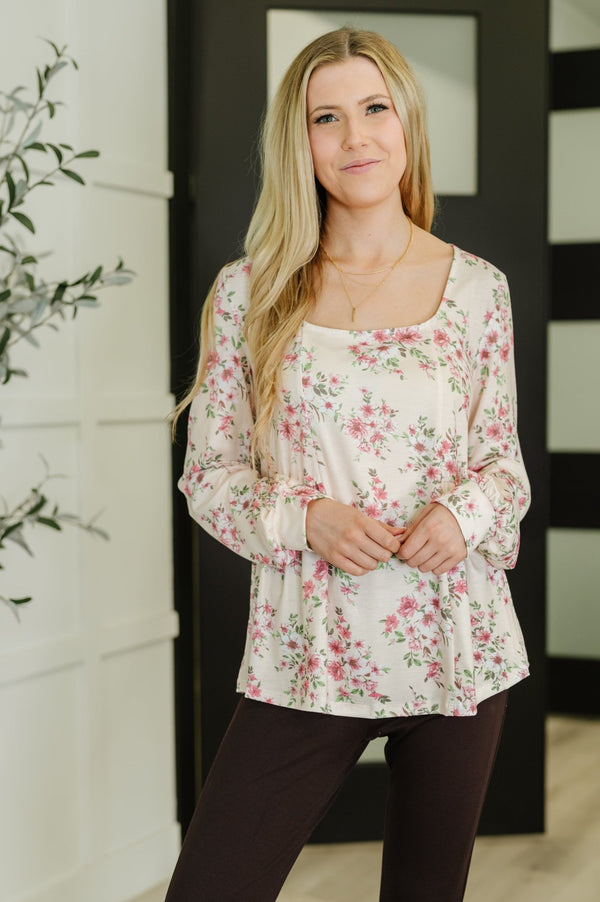 Cool to Be Kind Floral Blouse - LISA MARIE BOUTIQUE - Womens - Small -