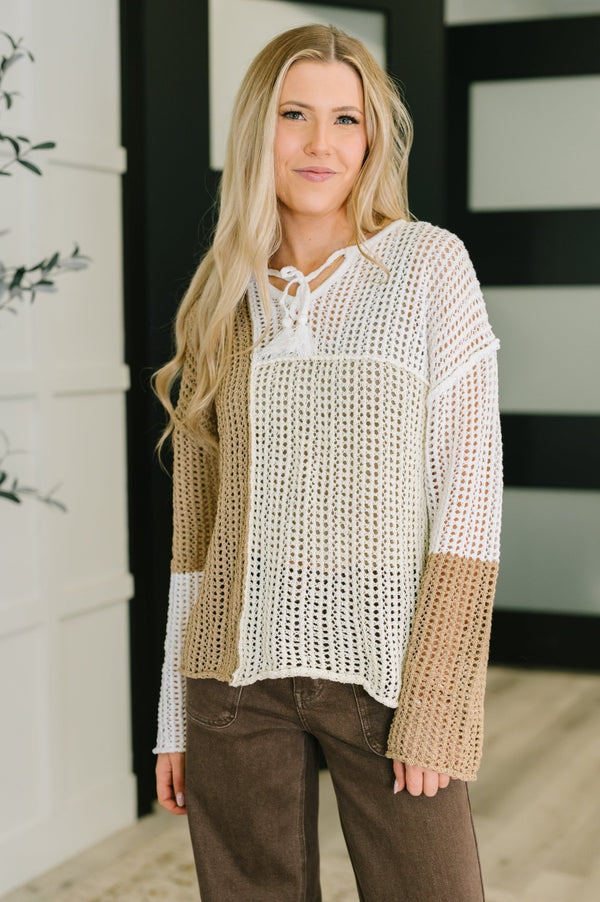 Corner of the Block Loose Knit Sweater - LISA MARIE BOUTIQUE - Womens - Small -