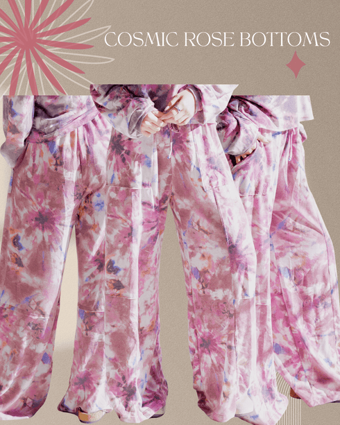 Cosmic Rose Glow Bottoms - LISA MARIE BOUTIQUE - S -