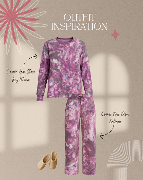 Cosmic Rose Glow Long Sleeve - LISA MARIE BOUTIQUE - S -