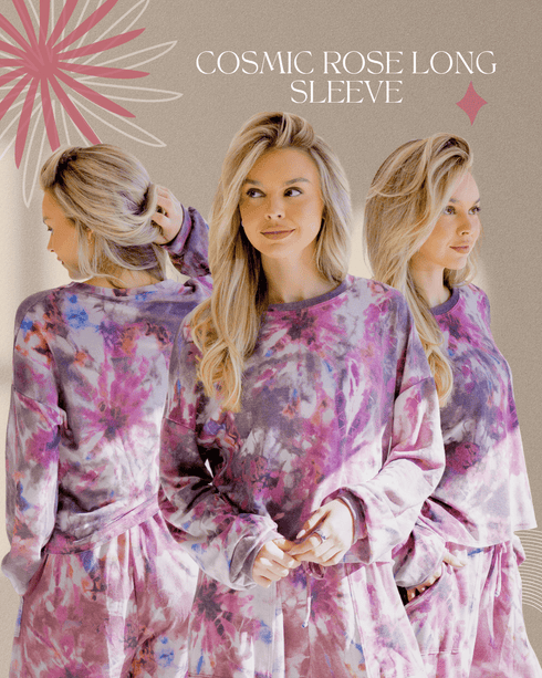 Cosmic Rose Glow Long Sleeve - LISA MARIE BOUTIQUE - S -