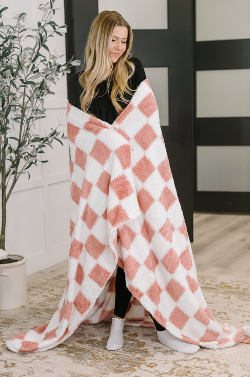 Cotton Candy Checks Blanket - LISA MARIE BOUTIQUE - Womens - OS -