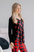 Crimson Cabin Plaid V - Neck - LISA MARIE BOUTIQUE - S -