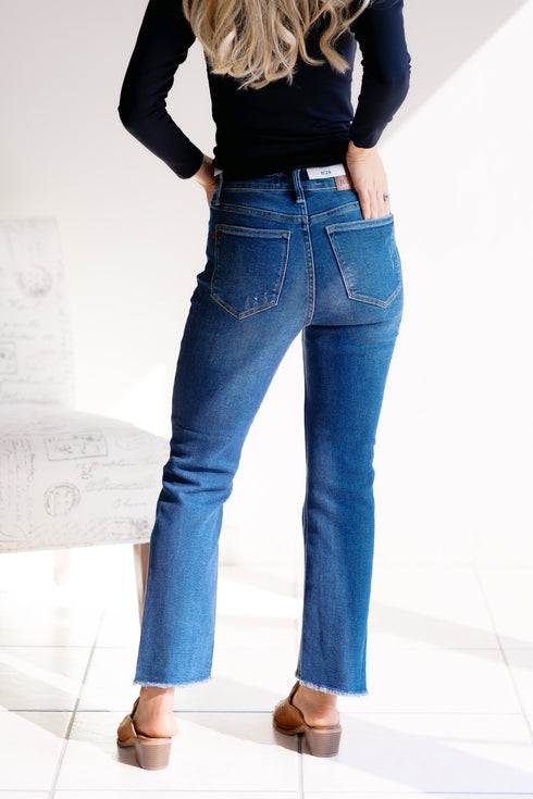 Dark Roast Denim Judy Blue Flares - LISA MARIE BOUTIQUE - Judy Blue - 0 -