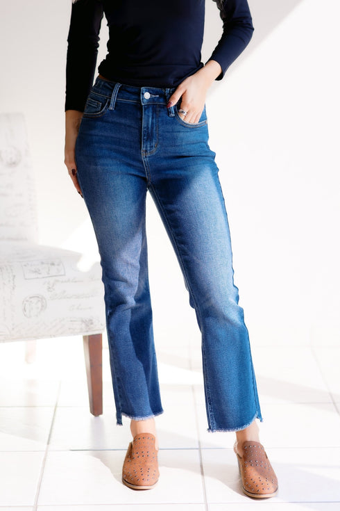 Dark Roast Denim Judy Blue Flares - LISA MARIE BOUTIQUE - Judy Blue - 0 -