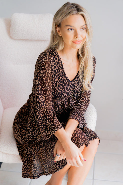 Dazzle Noir Dress - LISA MARIE BOUTIQUE - S -