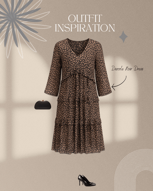 Dazzle Noir Dress - LISA MARIE BOUTIQUE - S -