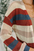 Definitely Dapper Striped Knit Cardigan - LISA MARIE BOUTIQUE - Womens - Small -