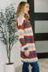 Definitely Dapper Striped Knit Cardigan - LISA MARIE BOUTIQUE - Womens - Small -