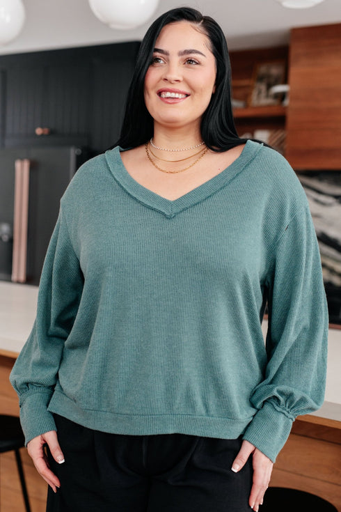 Doesn't Compare V - Neck Top - LISA MARIE BOUTIQUE - Tops - Small -