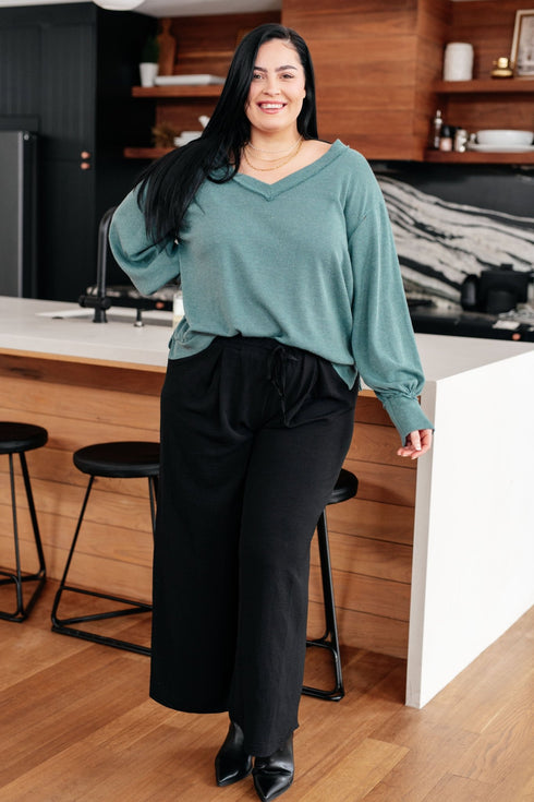 Doesn't Compare V - Neck Top - LISA MARIE BOUTIQUE - Tops - Small -