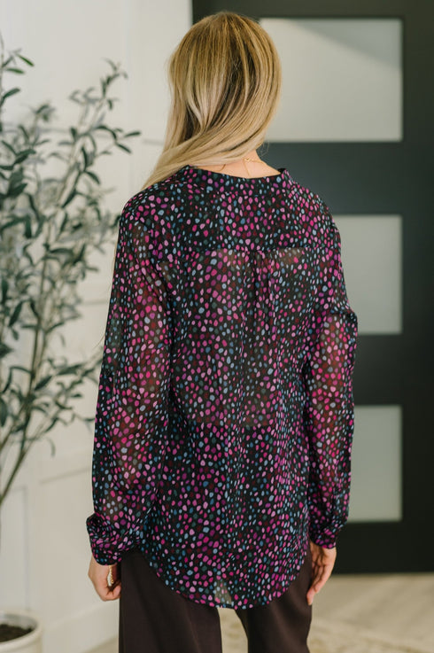 Doing the Most Polka Dot Blouse - LISA MARIE BOUTIQUE - Womens - Small -