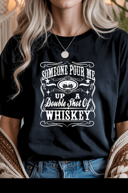 Double Shot T-Shirt - LISA MARIE BOUTIQUE - S - Black Gildan Tee -