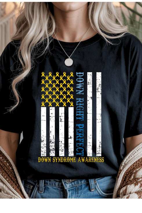 Down Syndrome Awareness T-Shirt - LISA MARIE BOUTIQUE - S - Black Gildan Tee -