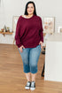 Drive Downtown Dolman Sleeve Top in Wine - LISA MARIE BOUTIQUE - Tops - Small -