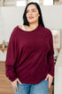 Drive Downtown Dolman Sleeve Top in Wine - LISA MARIE BOUTIQUE - Tops - Small -