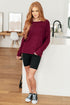 Drive Downtown Dolman Sleeve Top in Wine - LISA MARIE BOUTIQUE - Tops - Small -