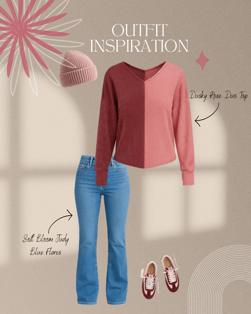 Dusky Rose Duo Top - LISA MARIE BOUTIQUE - S -