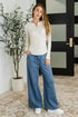 Effortless Edge Knit Henley Top in Natural - LISA MARIE BOUTIQUE - Womens - Small -