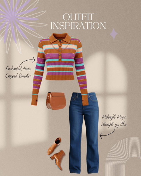 Enchanted Hues Crop Sweater - LISA MARIE BOUTIQUE - S -