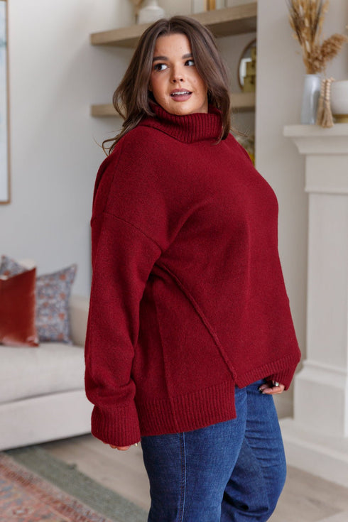 Envelop Me Turtleneck Sweater - LISA MARIE BOUTIQUE - Tops - Small -