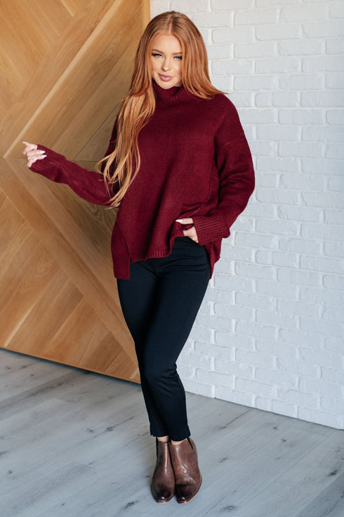 Envelop Me Turtleneck Sweater - LISA MARIE BOUTIQUE - Tops - Small -