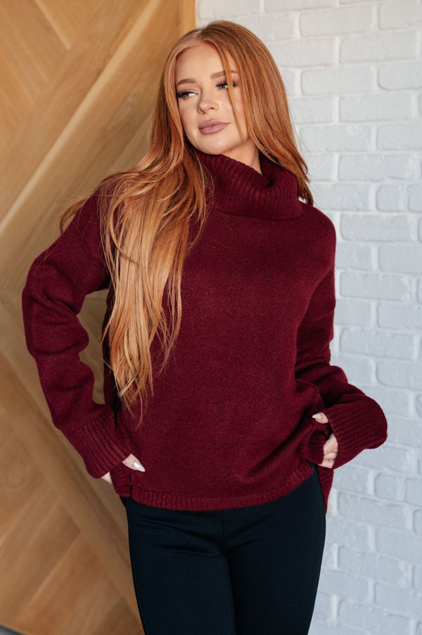 Envelop Me Turtleneck Sweater - LISA MARIE BOUTIQUE - Tops - Small -