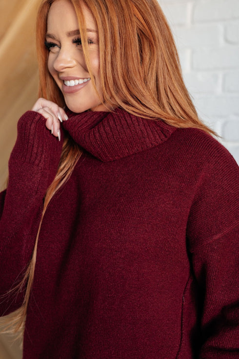 Envelop Me Turtleneck Sweater - LISA MARIE BOUTIQUE - Tops - Small -